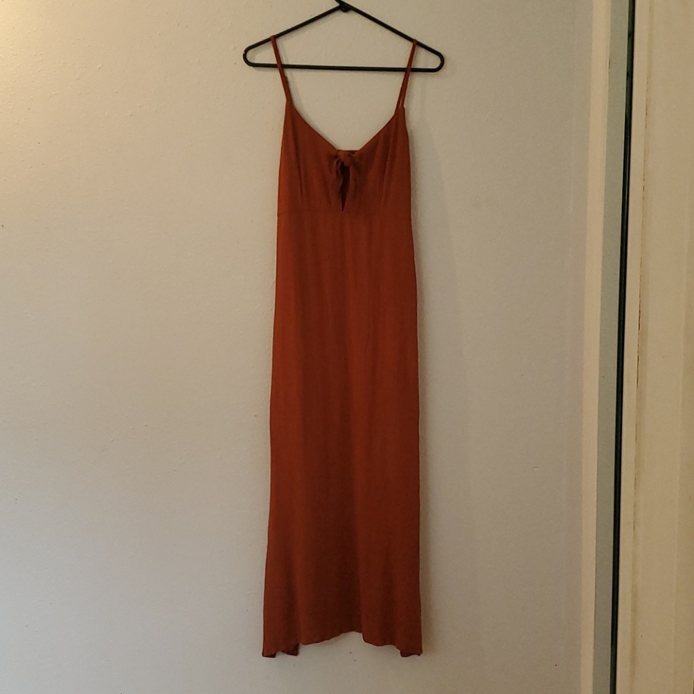 Rust colored maxi dress